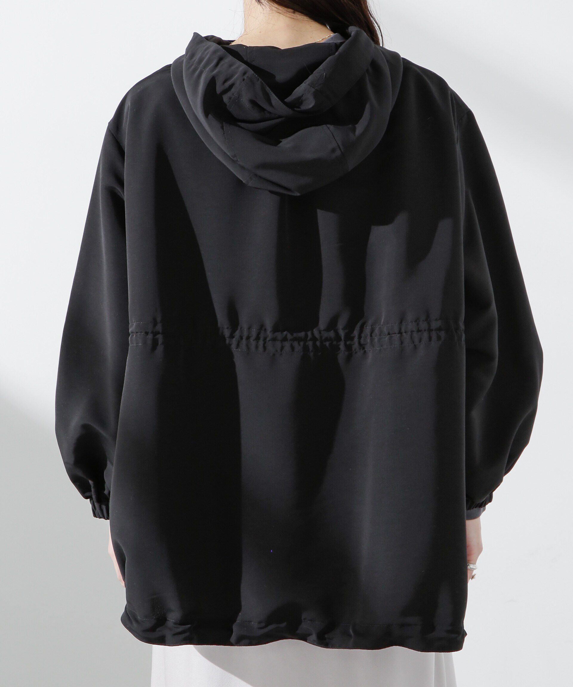 nano･universe「撥水グログランフードブルゾン」|ブルゾン・スタジャン|