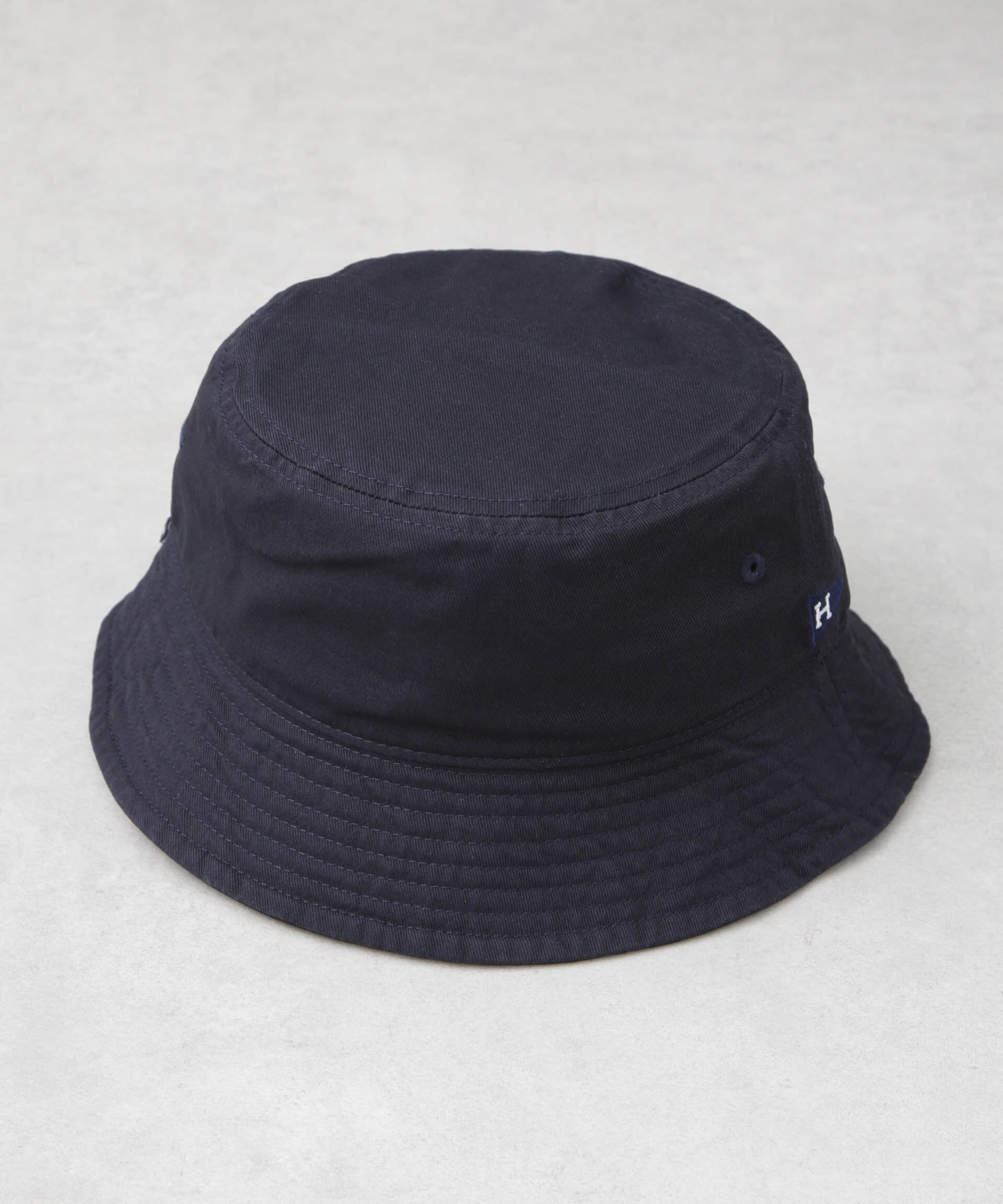 nano･universe「Healthknit/別注 ツイルペナント刺繍ハット」|キャップ・キャスケット|ネイビー