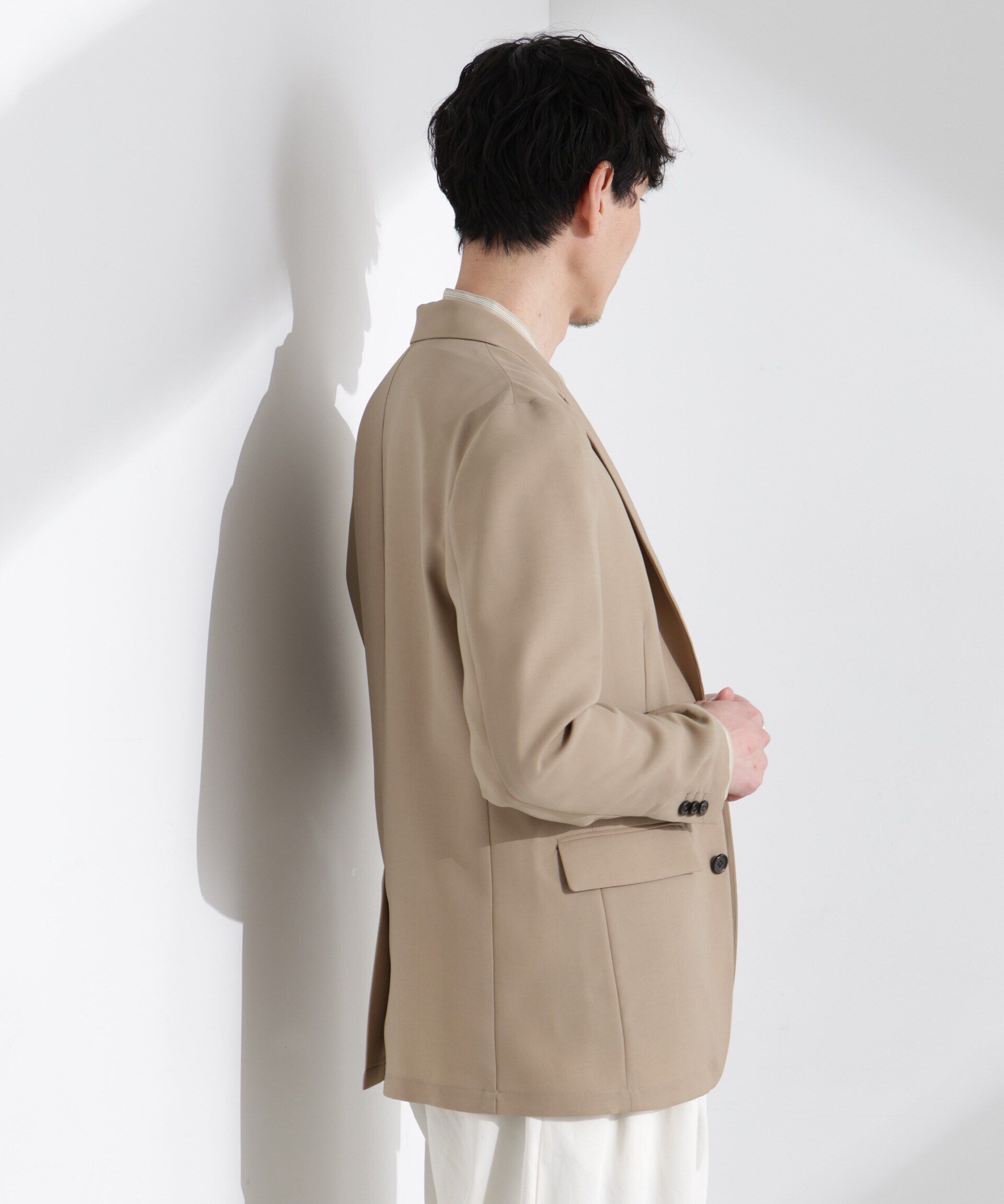  「「N JACKET PREMIUM」強撚ピケストレッチジャケット(セットアップ可)」|テーラードジャケット|