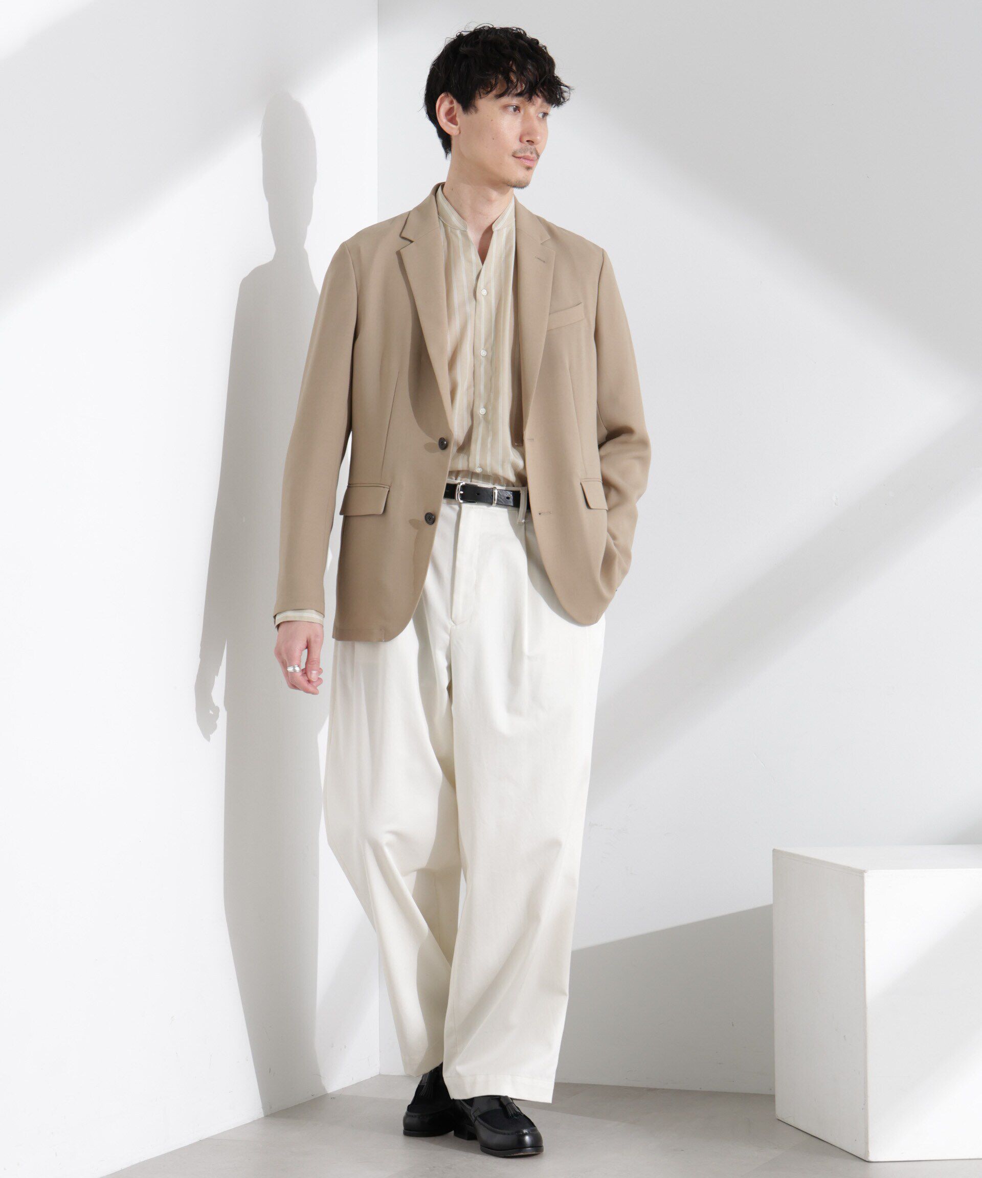  「「N JACKET PREMIUM」強撚ピケストレッチジャケット(セットアップ可)」|テーラードジャケット|