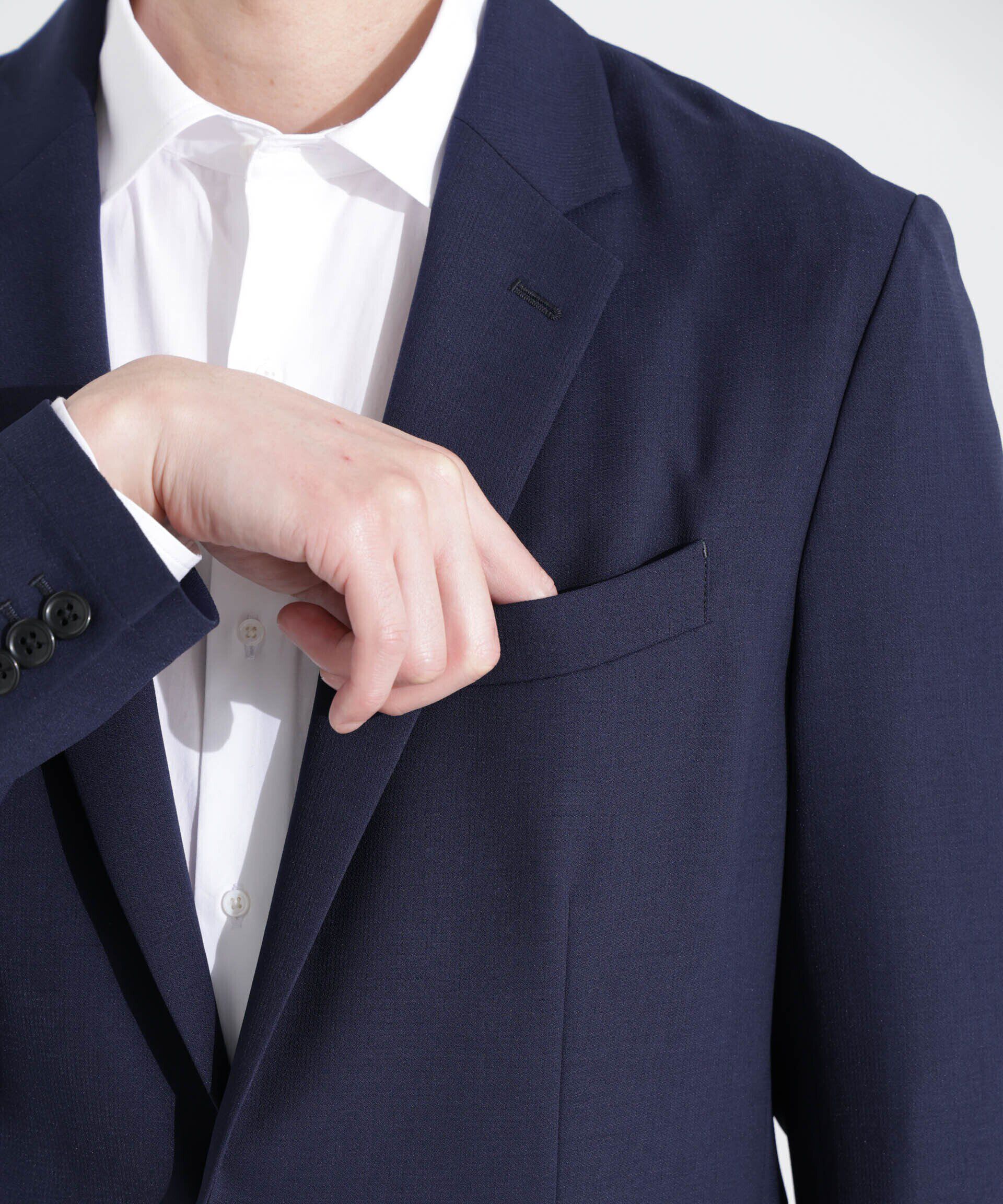  「「N JACKET PREMIUM」強撚ピケストレッチジャケット(セットアップ可)」|テーラードジャケット|