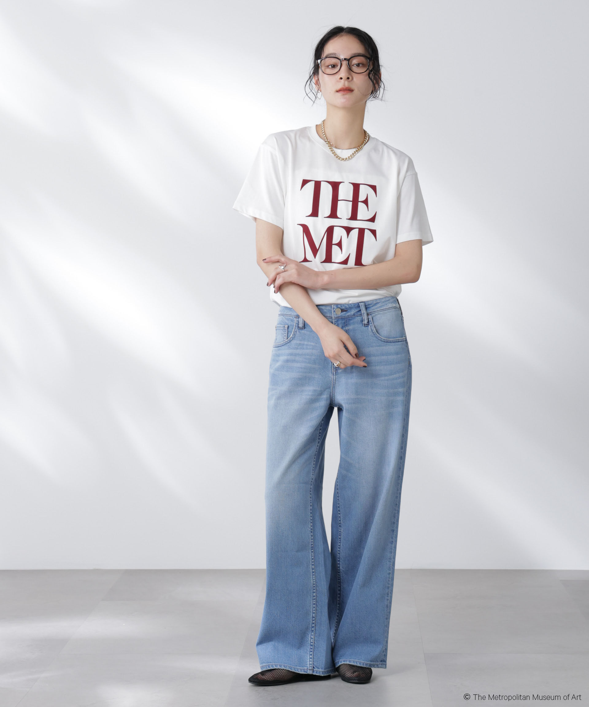 nano･universe「The Met 別注ロゴプリントTシャツ」|Tシャツ・カットソー|