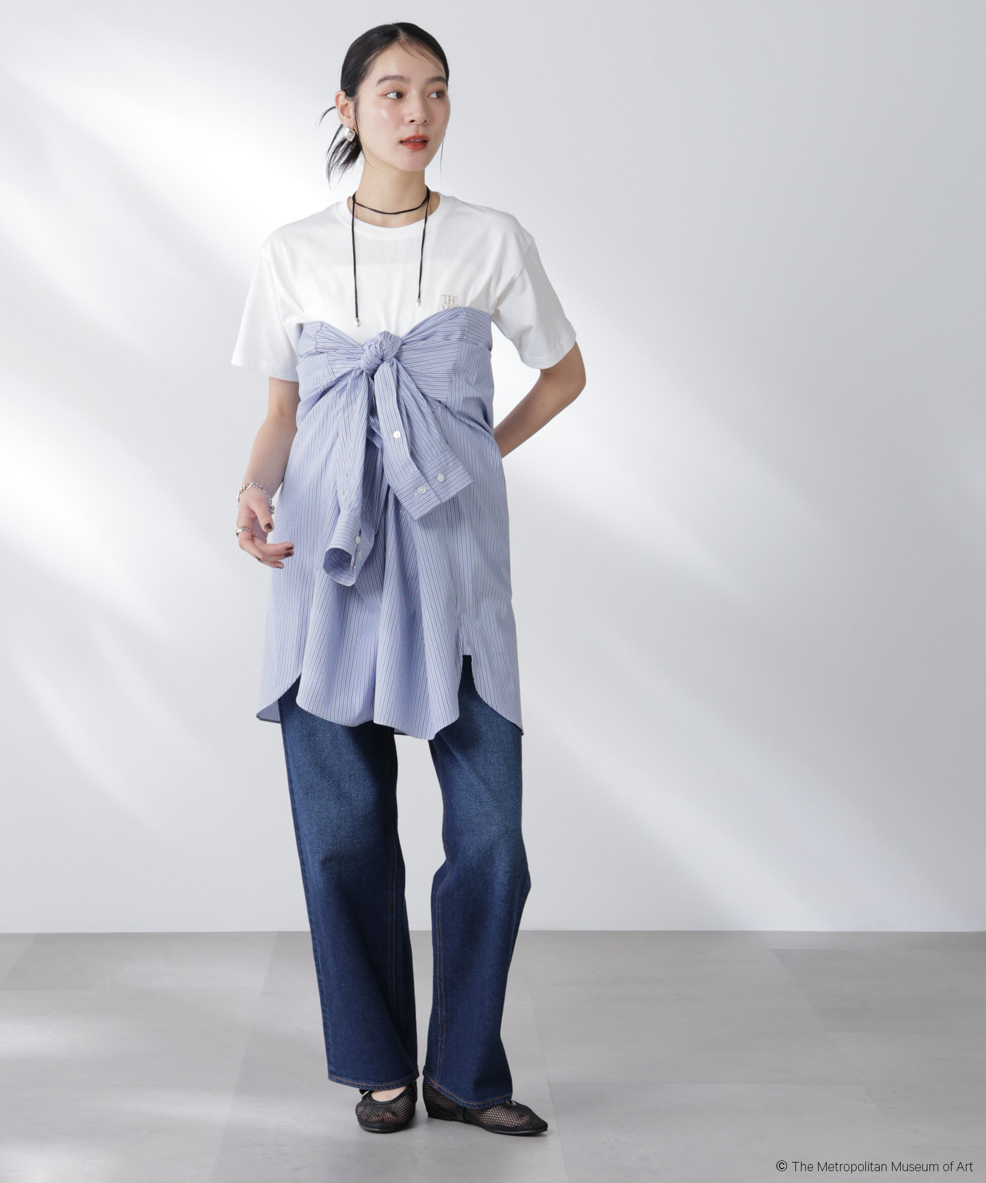 nano･universe「The Met 別注ロゴプリントTシャツ」|Tシャツ・カットソー|