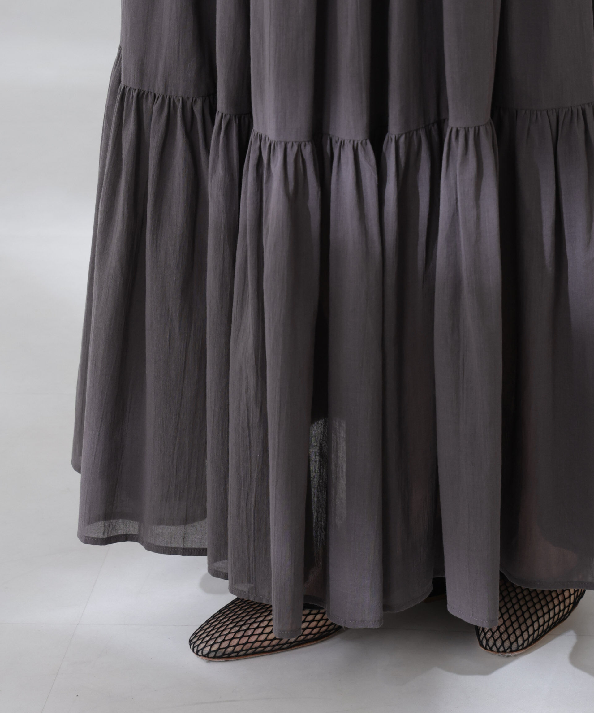 nano･universe「コットンシフォンティアードスカート」|スカート|