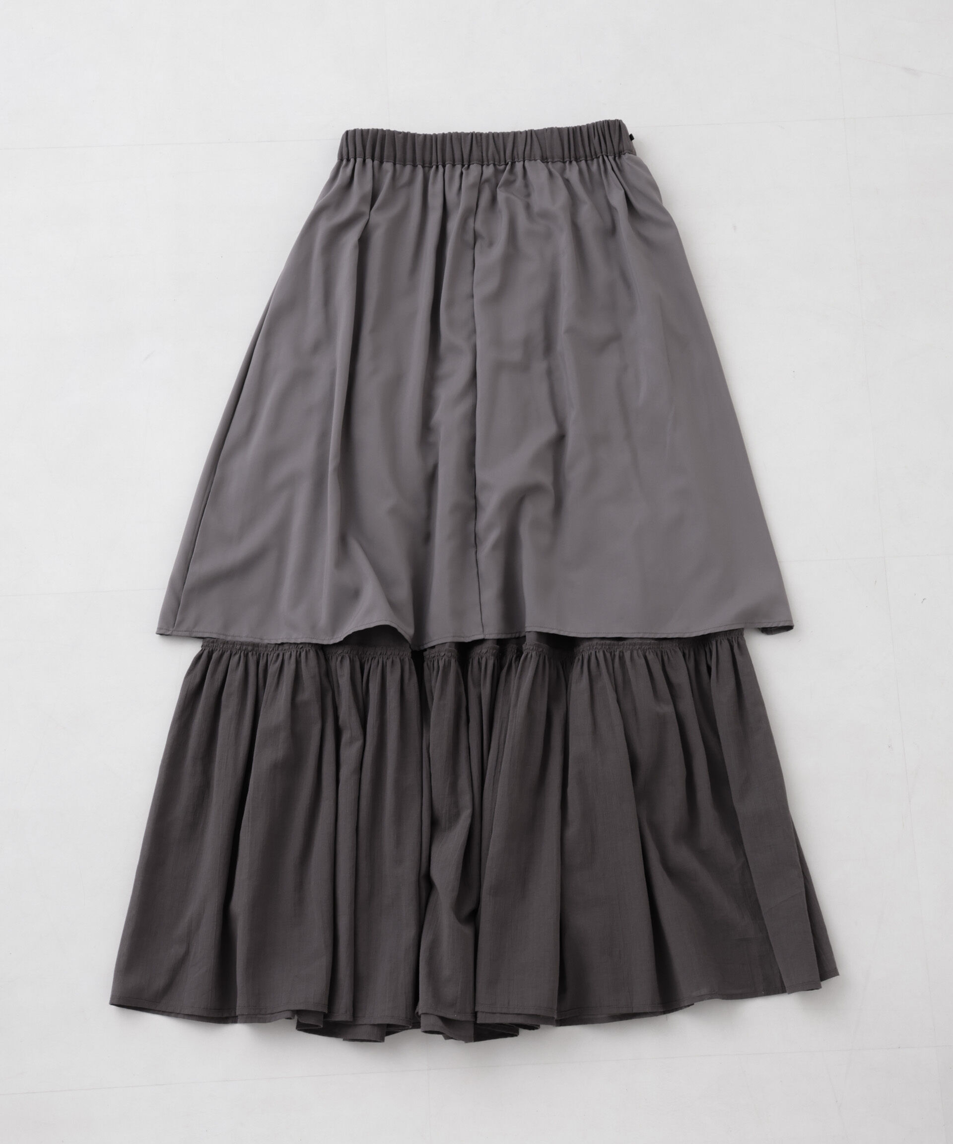 nano･universe「コットンシフォンティアードスカート」|スカート|