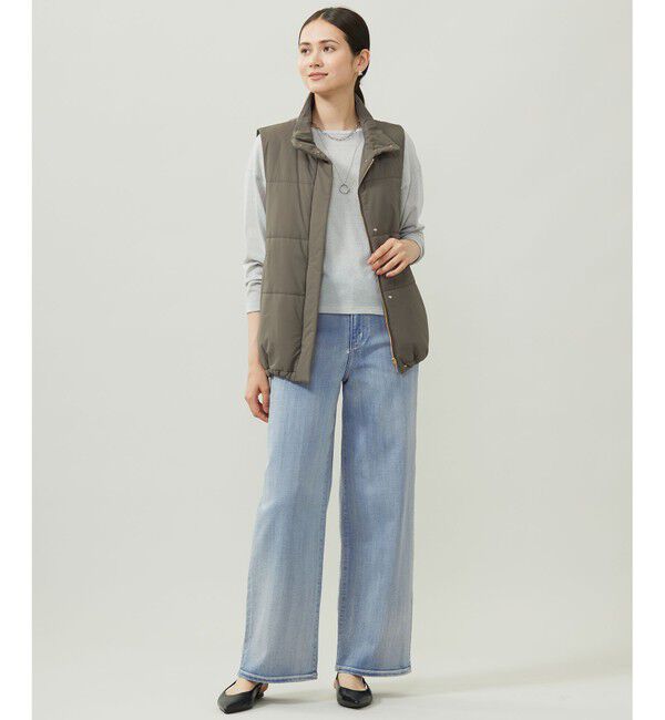 自由区「【洗える】ウスカルデニム ワイドパンツ」|デニム|