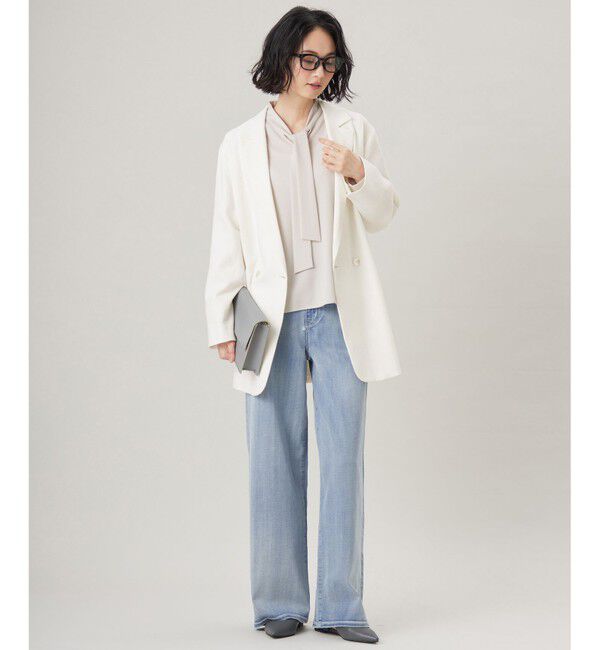 自由区「【洗える】ウスカルデニム ワイドパンツ」|デニム|