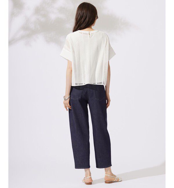 自由区「【洗える】レースエッジ Tシャツ&タンクトップセット トップス」|Tシャツ・カットソー|