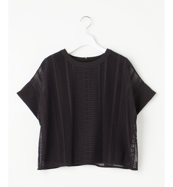 自由区「【洗える】レースエッジ Tシャツ&タンクトップセット トップス」|Tシャツ・カットソー|