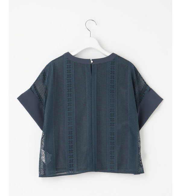 自由区「【洗える】レースエッジ Tシャツ&タンクトップセット トップス」|Tシャツ・カットソー|