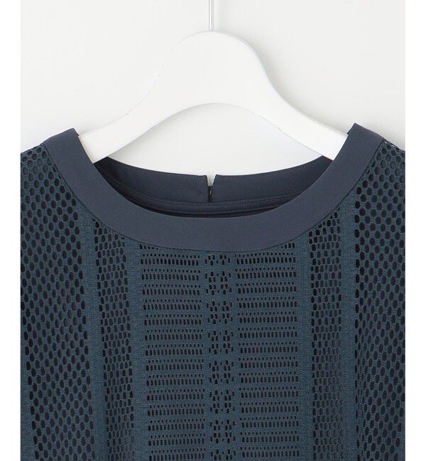 自由区「【洗える】レースエッジ Tシャツ&タンクトップセット トップス」|Tシャツ・カットソー|