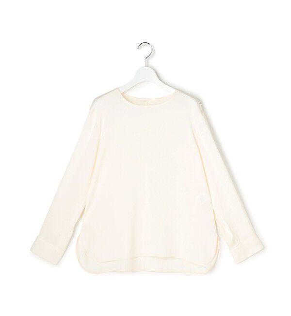 23区「カフスボタン サテンTEEブラウス」|シャツ・ブラウス|