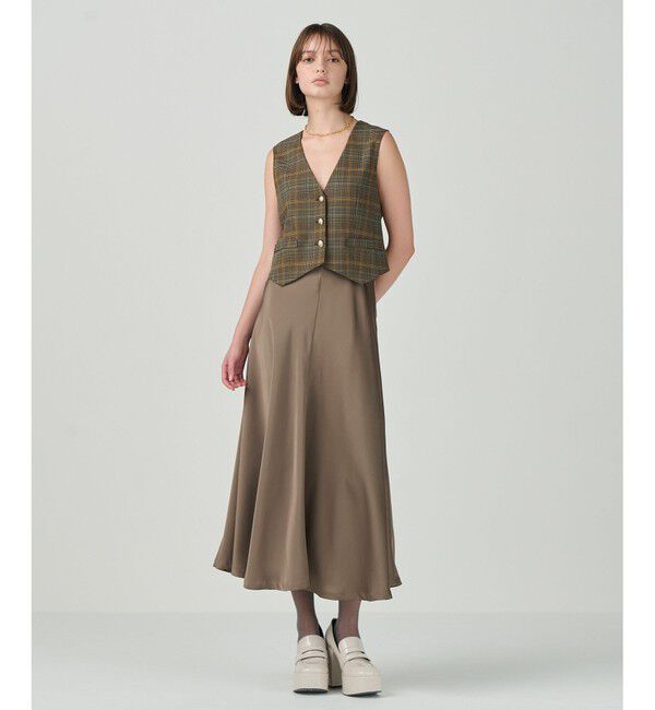 Diagram「サテンコンビジレワンピース」|ワンピース|ブラウン