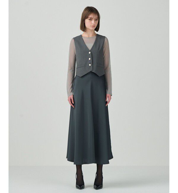 Diagram「サテンコンビジレワンピース」|ワンピース|グレー