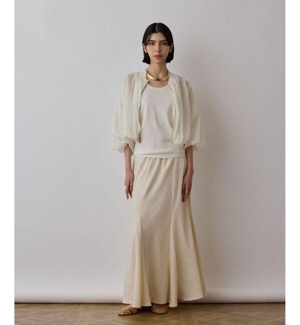 GRACE CONTINENTAL「シアーニットバルーンジャケット」|ブルゾン・スタジャン|