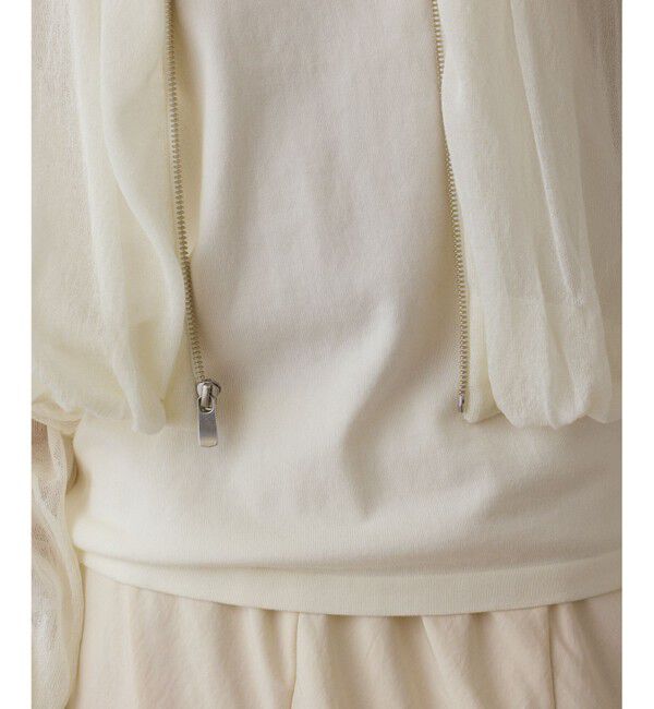 GRACE CONTINENTAL「シアーニットバルーンジャケット」|ブルゾン・スタジャン|