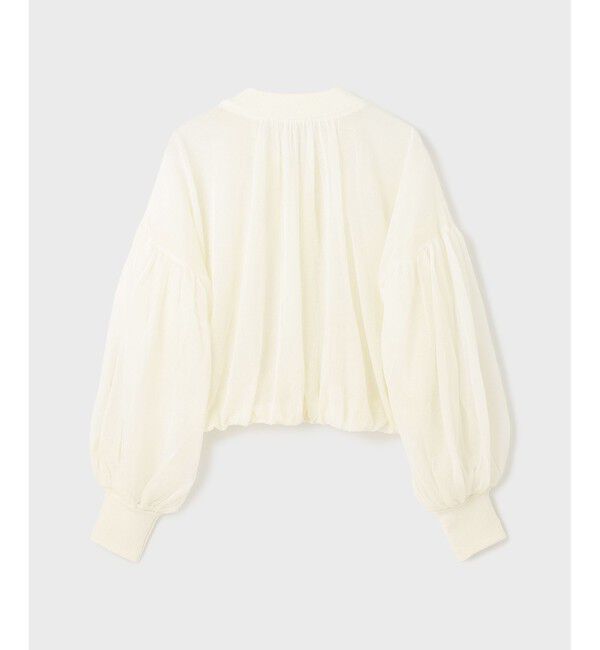 GRACE CONTINENTAL「シアーニットバルーンジャケット」|ブルゾン・スタジャン|