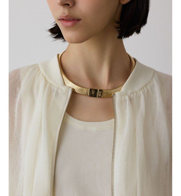 GRACE CONTINENTAL「シアーニットバルーンジャケット」|ブルゾン・スタジャン|