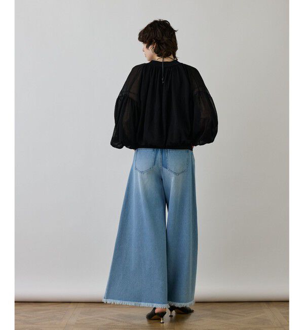 GRACE CONTINENTAL「シアーニットバルーンジャケット」|ブルゾン・スタジャン|