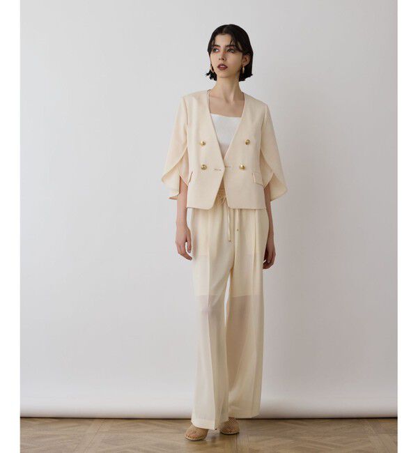 Diagram「ラップスリーブジャケット」|ノーカラージャケット|