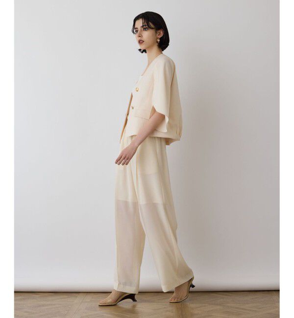 Diagram「ラップスリーブジャケット」|ノーカラージャケット|