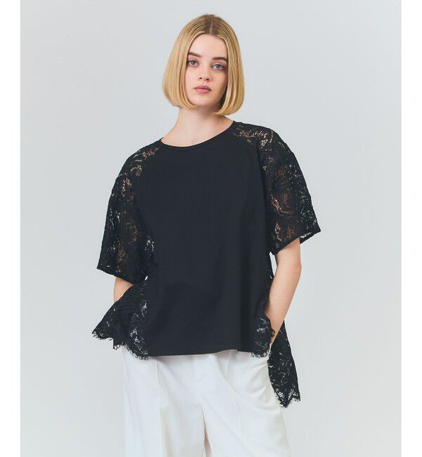 Grace Class「バックレース天竺トップ」|その他|ブラック