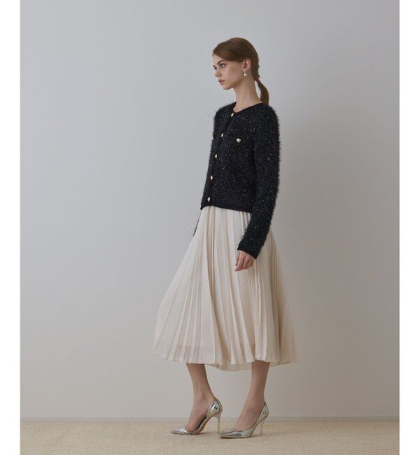 GRACE CONTINENTAL「メッシュプリーツスカート」|スカート|