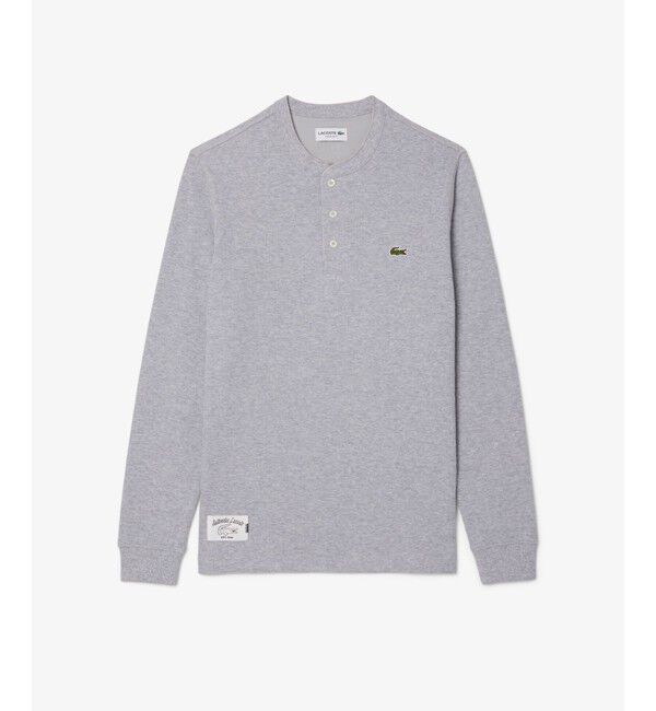 LACOSTE「ワッフルニット ヘンリーネック長袖Tシャツ」|Tシャツ・カットソー|