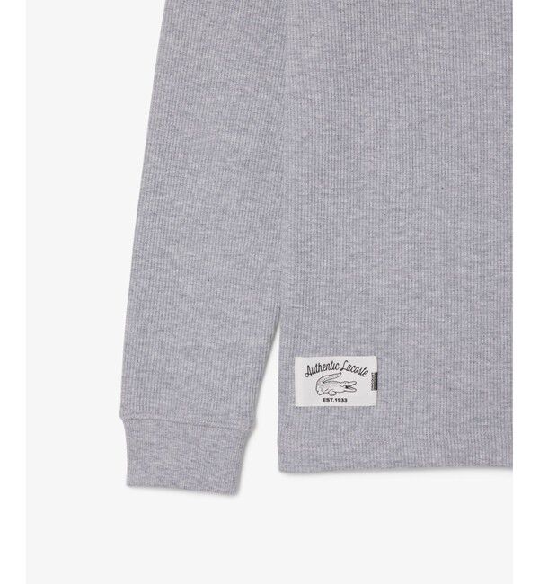 LACOSTE「ワッフルニット ヘンリーネック長袖Tシャツ」|Tシャツ・カットソー|