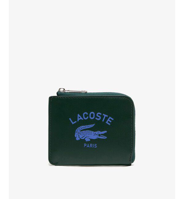 LACOSTE「ジップウォレット」|コインケース|ダークグリーン