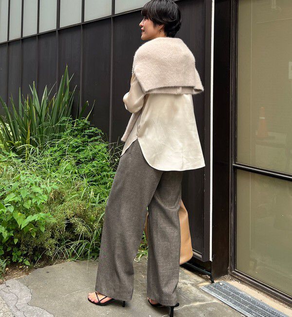 NOLLEY'S「リラックスサテン長袖Tブラウス」|シャツ・ブラウス|