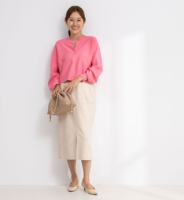 NOLLEY'S「ウォッシャブルダンボールスエードポケ付きタイトスカート」|タイト|