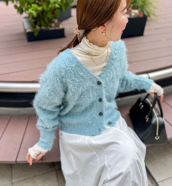 NOLLEY'S sophi「《手洗い可能》カール起毛Vネックカーディガン」|カーディガン|