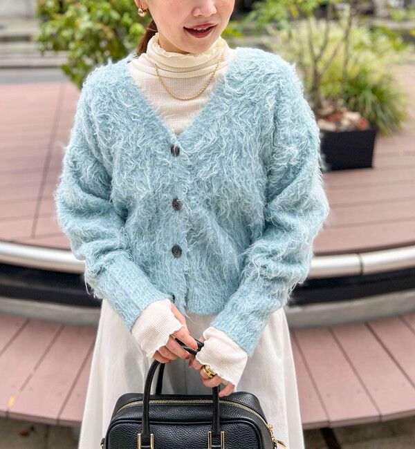 NOLLEY'S sophi「《手洗い可能》カール起毛Vネックカーディガン」|カーディガン|