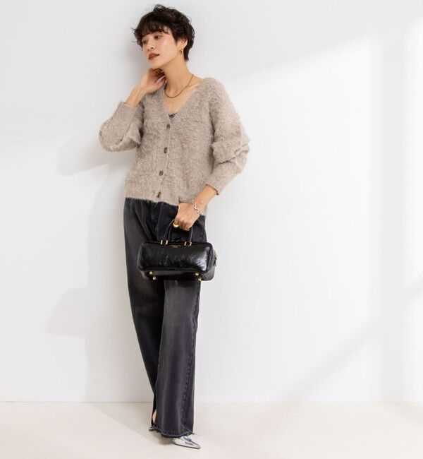 NOLLEY'S sophi「《手洗い可能》カール起毛Vネックカーディガン」|カーディガン|