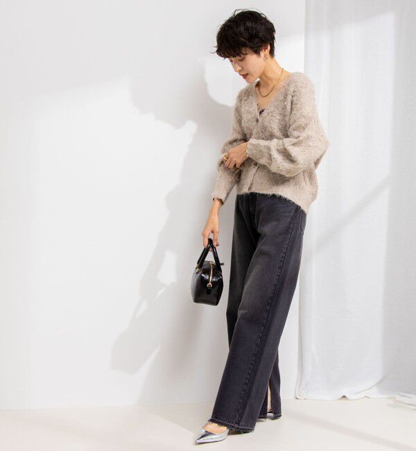 NOLLEY'S sophi「《手洗い可能》カール起毛Vネックカーディガン」|カーディガン|