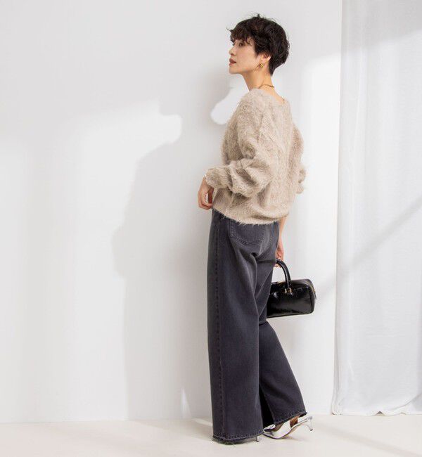 NOLLEY'S sophi「《手洗い可能》カール起毛Vネックカーディガン」|カーディガン|