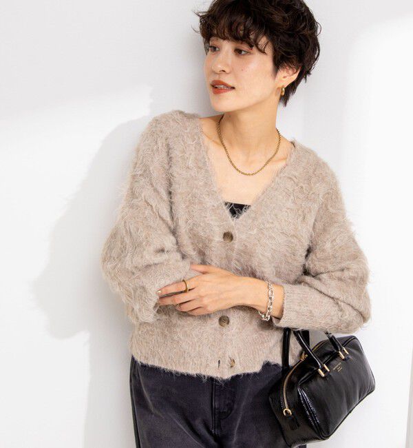 NOLLEY'S sophi「《手洗い可能》カール起毛Vネックカーディガン」|カーディガン|