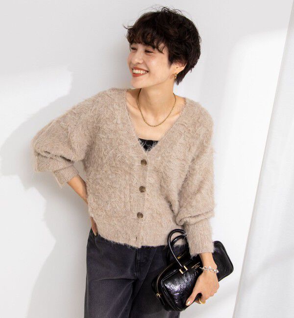 NOLLEY'S sophi「《手洗い可能》カール起毛Vネックカーディガン」|カーディガン|