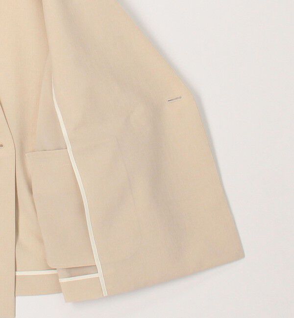 NOLLEY'S「《セットアップ対応》ウォッシャブルドライトロピカルノーカラーダブルジャケット」|ノーカラージャケット|