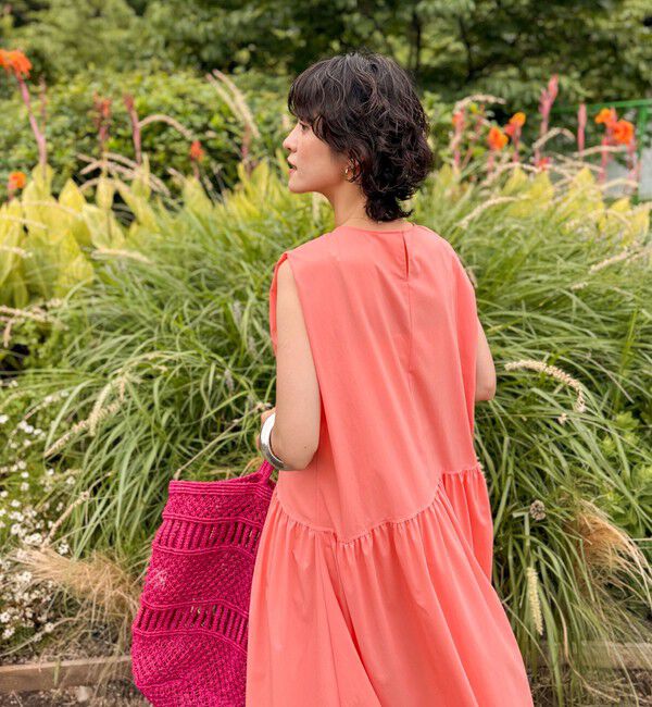 NOLLEY'S「撥水ストレッチタフタギャザーワンピース」|ワンピース|