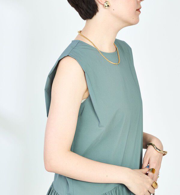 NOLLEY'S「撥水ストレッチタフタギャザーワンピース」|ワンピース|