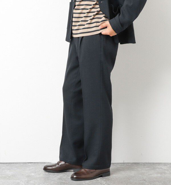 NOLLEY'S goodman「《セットアップ対応》LANATEC ウーステッドサージ ストレッチイージーパンツ」|チノ|