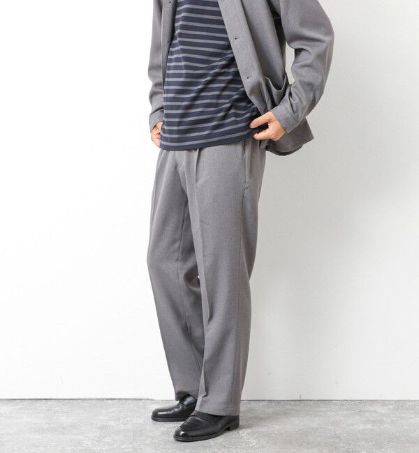 NOLLEY'S goodman「《セットアップ対応》LANATEC ウーステッドサージ ストレッチイージーパンツ」|チノ|