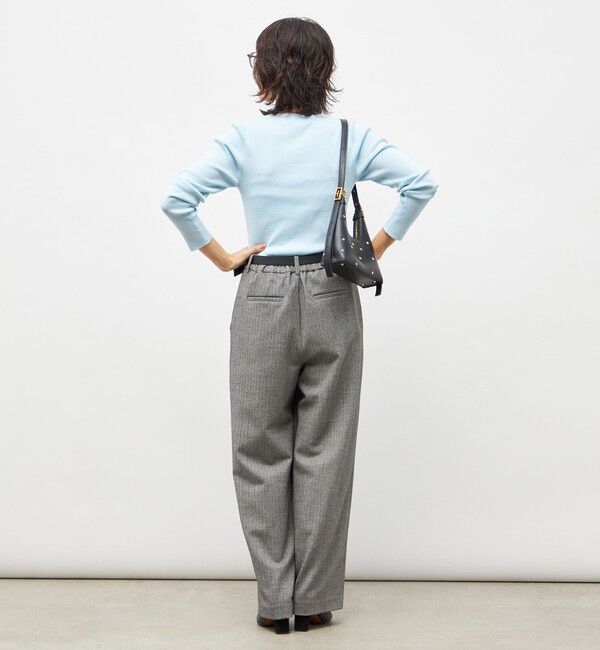 NOLLEY'S sophi「ウォッシャブル両面起毛ヘリンボーン/ストライプセミワイドパンツ」|その他|