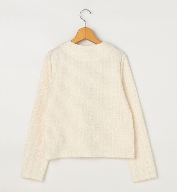 NOLLEY'S「ウォッシャブルツィーディージャージジャケット」|ノーカラージャケット|