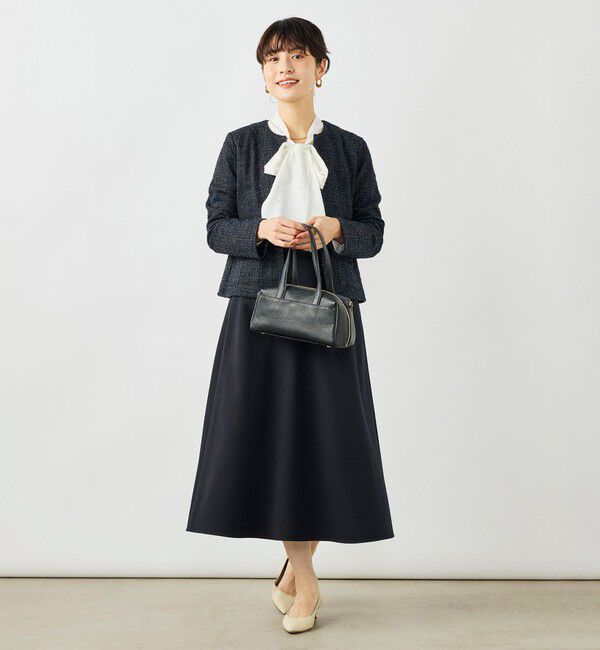 NOLLEY'S「ウォッシャブルツィーディージャージジャケット」|ノーカラージャケット|