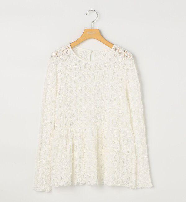 NOLLEY'S sophi「ウォッシャブルストレッチレースペプラムプルオーバー」|シャツ・ブラウス|