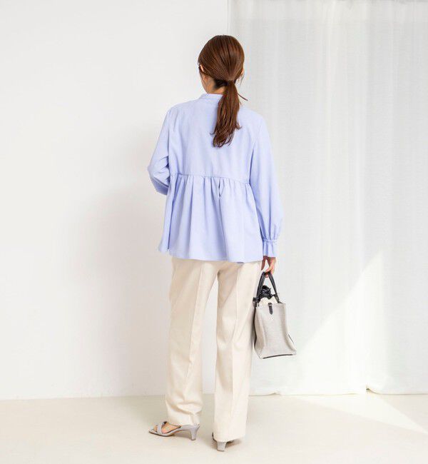 NOLLEY'S「《セットアップ対応》ウォッシャブルジョーゼットタックパンツ」|その他|