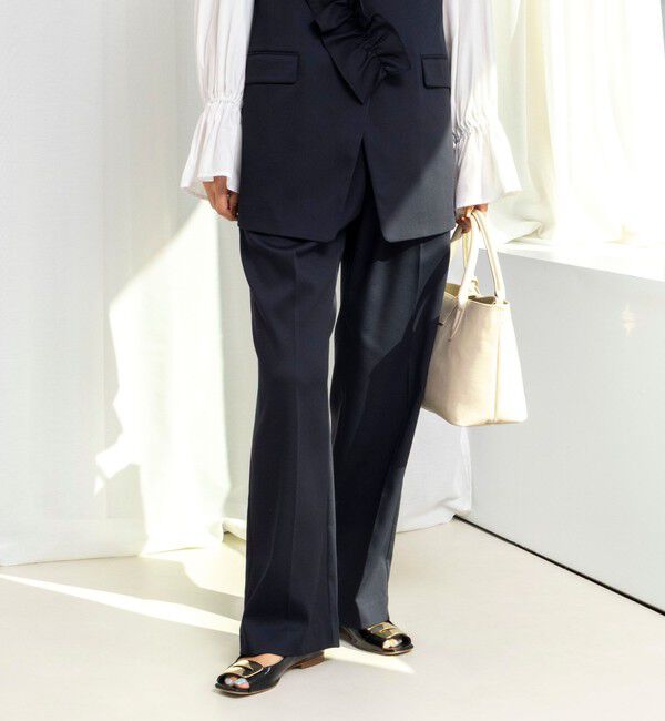 NOLLEY'S「《セットアップ対応》ウォッシャブルジョーゼットタックパンツ」|その他|